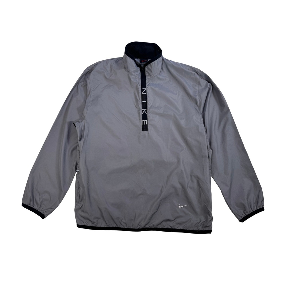 Nike Vintage 90s Men's Grey 1/4 Zip Windbreaker Pullover‎ Jacket Small Gray